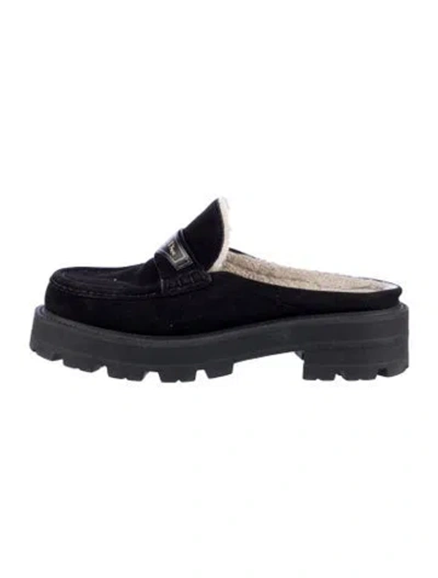Pre-owned Dior Suede Mules In Black