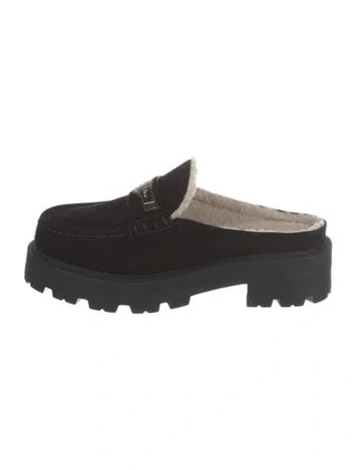 Pre-owned Dior Suede Mules In Black