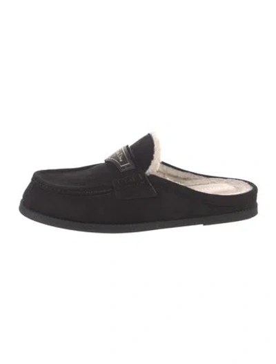 Pre-owned Dior Suede Mules In Black
