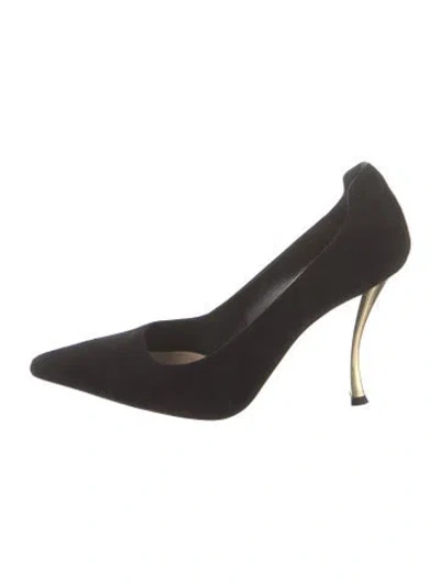 Pre-owned Dior Suede Pumps In Black