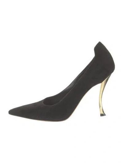 Pre-owned Dior Suede Pumps In Black