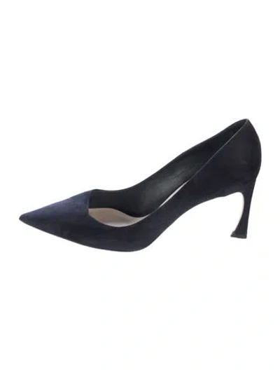 Pre-owned Dior Suede Pumps In Blue