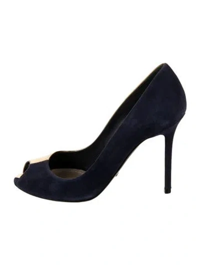 Pre-owned Dior Suede Pumps In Blue