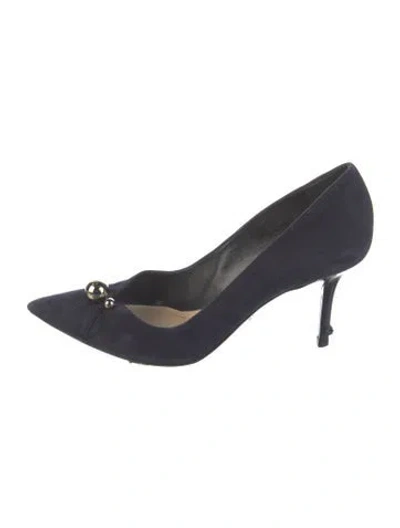 Pre-owned Dior Suede Pumps In Blue