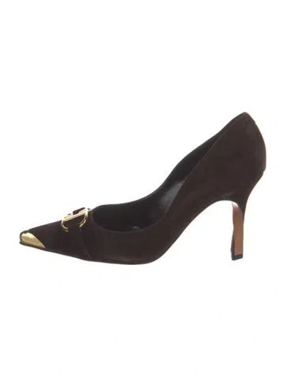 Pre-owned Dior Suede Pumps In Brown
