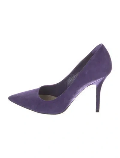 Pre-owned Dior Suede Pumps In Purple