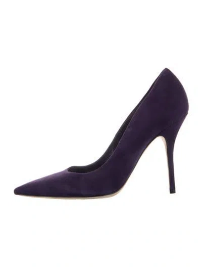 Pre-owned Dior Suede Pumps In Purple