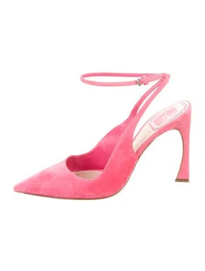 Pre-owned Dior Suede Slingback Pumps In Pink