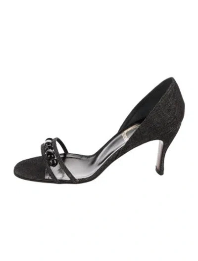 Pre-owned Dior Suede Slingback Sandals In Neutral