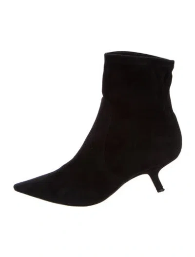 Pre-owned Dior Suede Sock Boots In Black