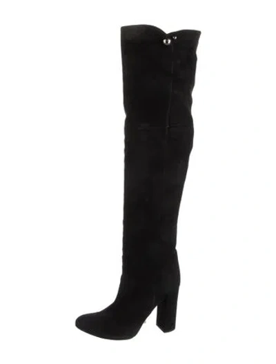 Pre-owned Dior Suede Studded Accents Boots In Black