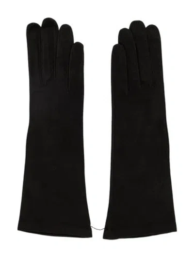 Pre-owned Dior Suede Winter Gloves In Black