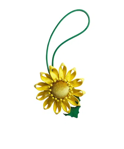 Dior Sunflower Bag Charm In Yellow