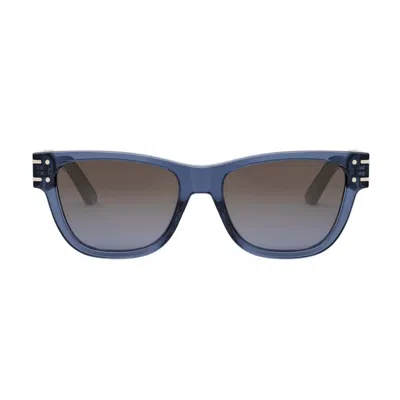 Dior Sunglasses In Blu/marrone Sfumata