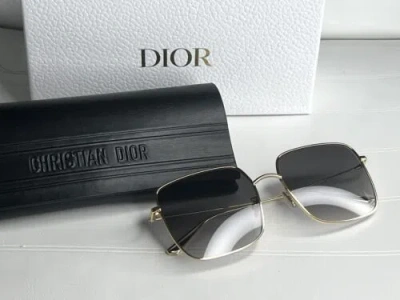 Pre-owned Dior Sunglasses Stellaire Su Metal Gold/gradient 59-145 Italy In Gray