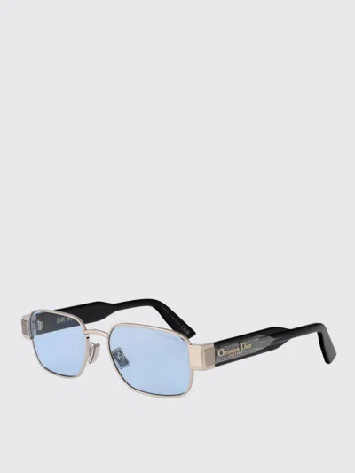 Dior Sunglasses Men Silver In Blue
