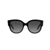 Dior Round Acetate Sunglasses In Nero/grigio Sfumato