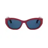 Dior Eyewear Butterfly Frame Sunglasses In Rosso/grigio
