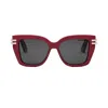 Dior S1i Square Sunglasses, 52mm In Rosso/grigio