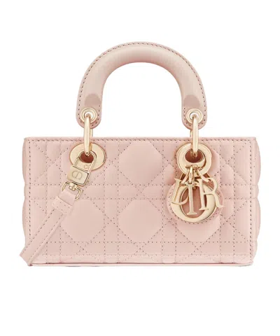 Dior Super Mini Lady D-joy Shoulder Bag In Nude