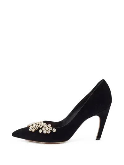 Pre-owned Dior Surreal D Crystal-embellished Pumps In Black