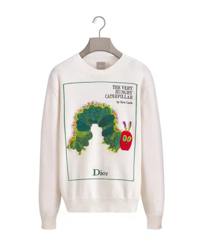 Dior Sweater With Book Cover Embroidery In Multi