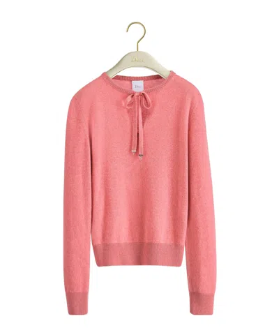 Dior Sweater With Bow Neckline In Pink