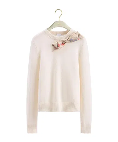 Dior Sweater With Bow In White