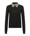 Dior Sweater With Removable Embroidered Collar In Black