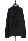 Dior Sweater With Removable Ruched Collar In Black