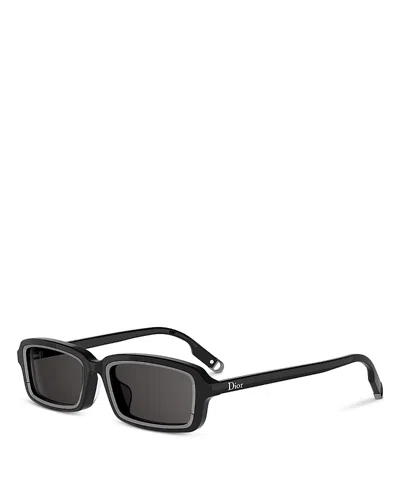 Dior Symbol Rectangular Sunglasses, 54mm In Black