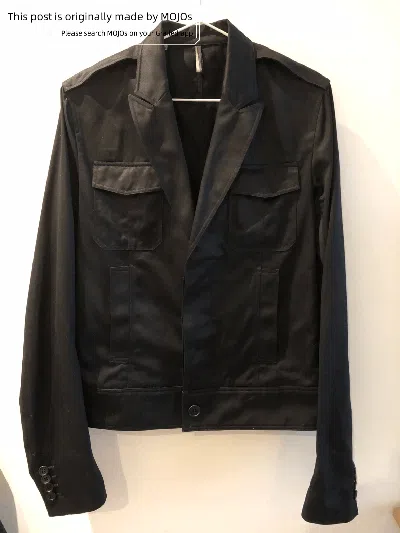 Pre-owned Dior Sz 44  Homme 06ss Military Style Hunting Jacket In Black