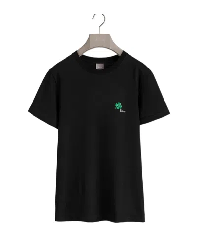 Dior T-shirt With  Clover Embroidery, Regular Fit In Black
