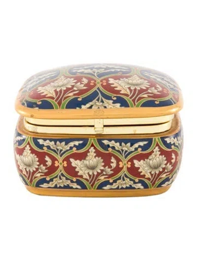 Pre-owned Dior Tabriz Autumn Leaves Music Box In Multicolor