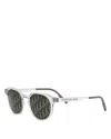 Dior Tag R1i 49mm Small Mirror Round Sunglasses In Gray/smoke Mirrored
