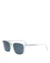 Dior Tag Su Geometric Sunglasses, 54mm In Clear/blue Mirrored Solid