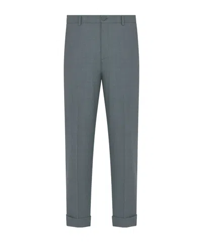 Dior Tailored And Cuffed Chinos In Gray