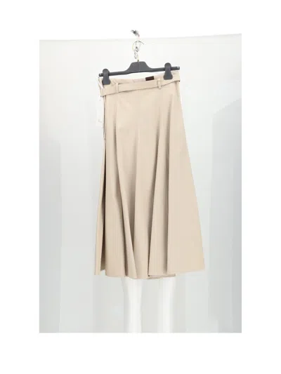 Dior Tailored Cotton Skirt In Neutral