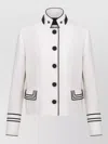 Dior Tailored Jacket With Button And Cuff Design In White