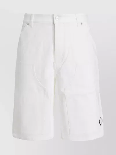 Dior Tailored Shorts With Pockets And Belt Loops In White
