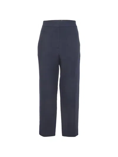 Pre-owned Dior Tailored Wool Trousers In Blue