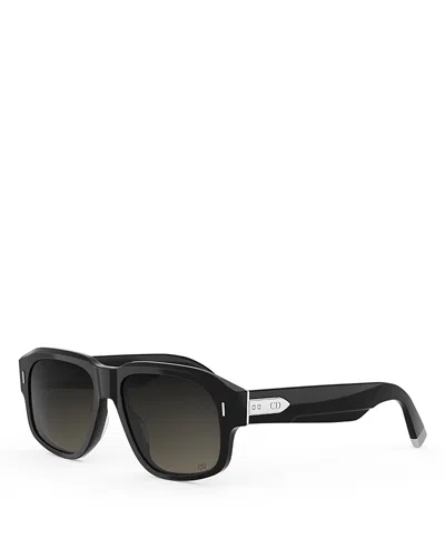Dior Tailoring Geometric Sunglasses, 57mm In Burgundy