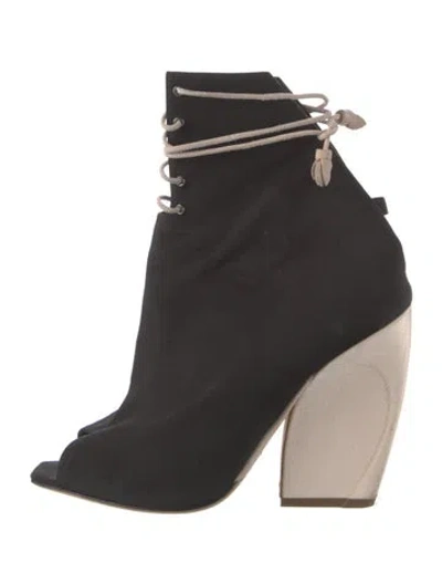 Pre-owned Dior Tassel Accents Lace-up Boots In Black