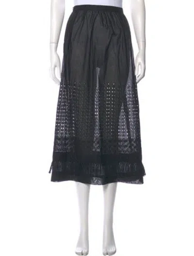 Pre-owned Dior Tassel Accents Midi Length Skirt In Gray
