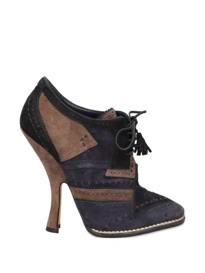 Pre-owned Dior Tassel Brogue Pumps In Blue