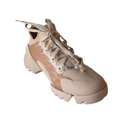 Dior Technical Fabric D-connect Sneakers Nude In Neutral