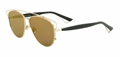 Pre-owned Dior Technologic Gold Black/gold Mirrored (rhl/83) Sunglasses