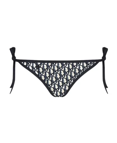 Dior Technology Fabric Oblique Printed Bikini Swimming Trunks In Blue