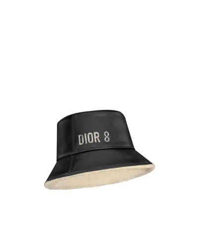 Dior Teddy-d  8 Small Brim Bucket Hat In Black