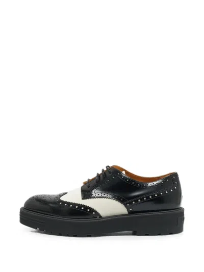 Pre-owned Dior Teddy-d Perforated Derby Shoes In Black